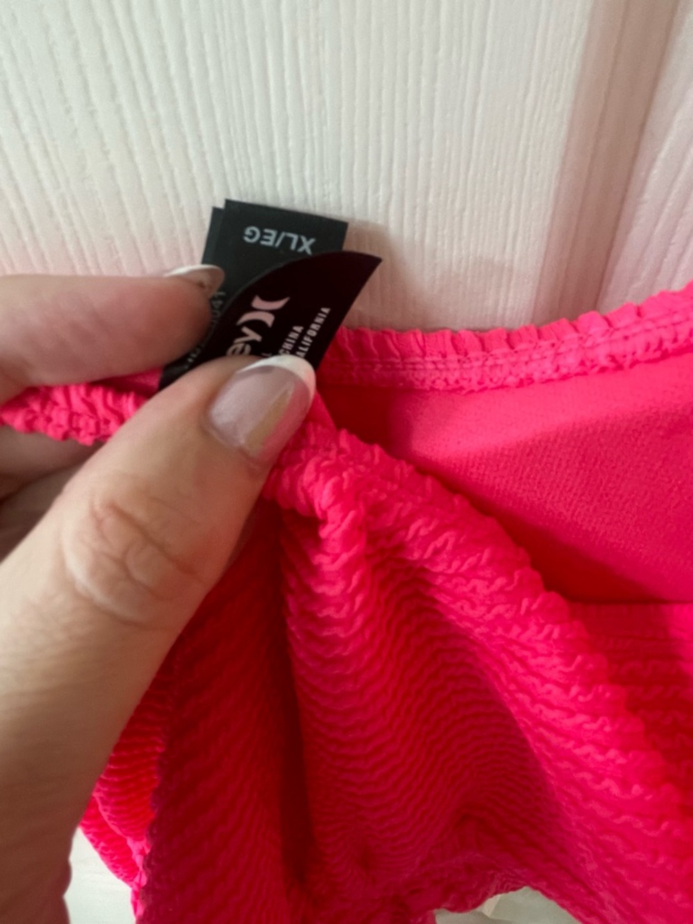 Hurley Hot Pink Ribbed One-Piece Swimsuit - Picture 3 of 4